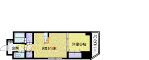 FLAT-T/G(1LDK/7階)の間取り写真