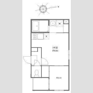 プレデンシア上住吉(1DK/2階)の間取り写真