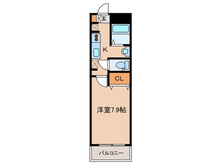シャーメゾンアオキ33(1K/3階)の間取り写真