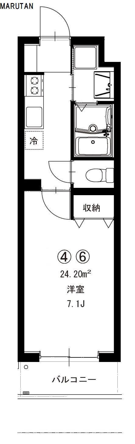 志幸62MARUTAN(1K/4階)の間取り写真