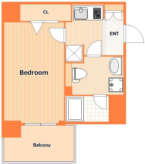 SHOKEN RESIDENCE 新丸子(1K/9階)の間取り写真