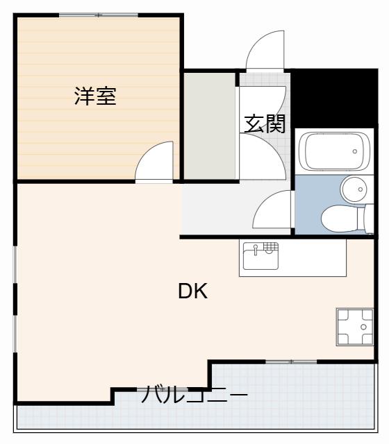 ソレイユ豊田(1LDK/7階)の間取り写真