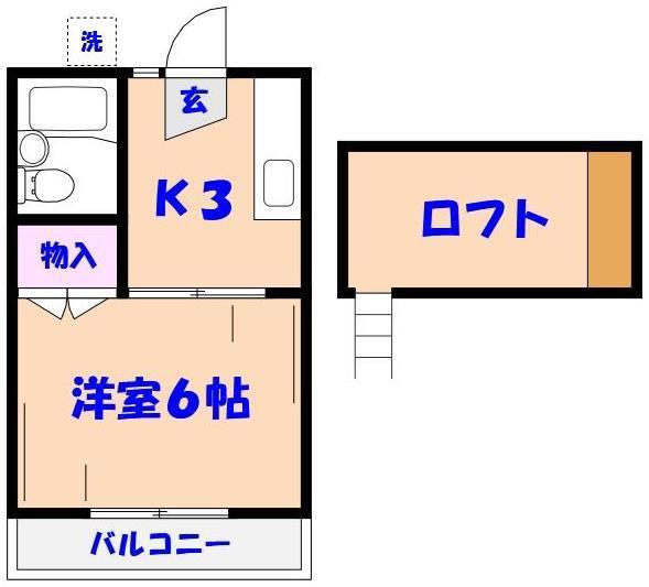 アークハイツ(1K/2階)の間取り写真