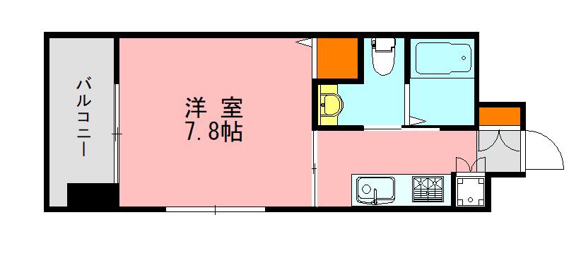 アソシアグロッツォ平尾駅前(1K/3階)の間取り写真