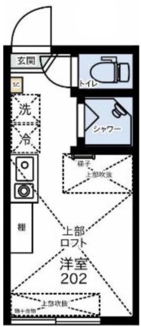 ファーストハウス中野上鷺宮(ワンルーム/2階)の間取り写真