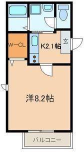 CASA DE PRIMAVERA(1K/2階)の間取り写真