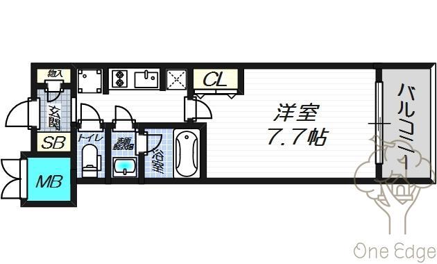 MID COUT UMEKITA(1K/6階)の間取り写真