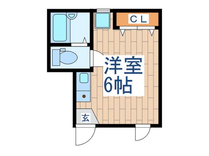 あおばトラスト御嶽山(ワンルーム/1階)の間取り写真
