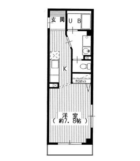 アーバン プロミネンス(1K/2階)の間取り写真