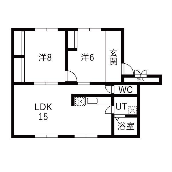 グリーンハイツ(2LDK/3階)の間取り写真