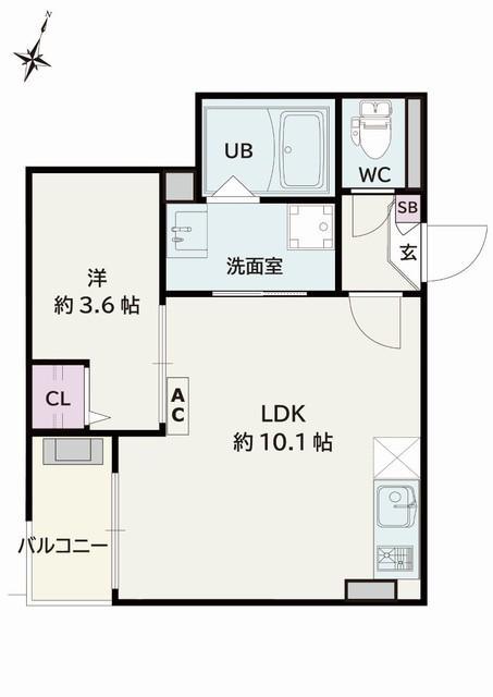 JACK KAMISHIGEHARAII(1LDK/2階)の間取り写真