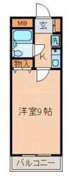 エクレール南町田(1K/5階)の間取り写真