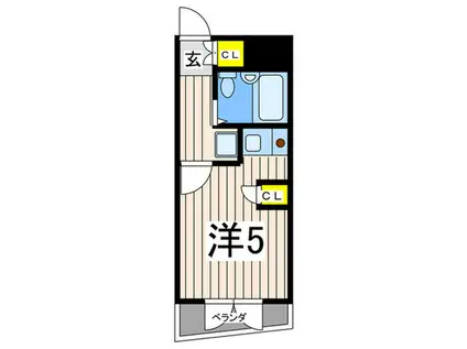 ビッグヴァン横濱野毛(ワンルーム/3階)の間取り写真