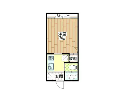ONE ROOM YOUNG(1K/1階)の間取り写真