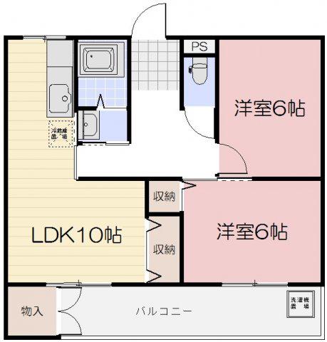 ラ・ルーチェ芳泉(2LDK/3階)の間取り写真