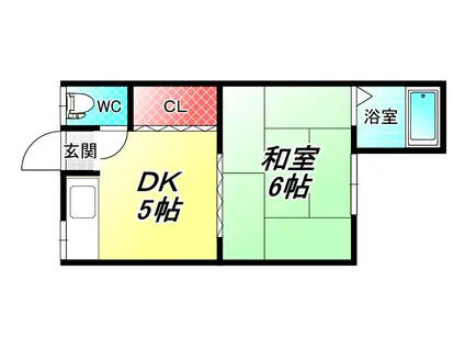 RIZONE大蓮南(1DK/4階)の間取り写真