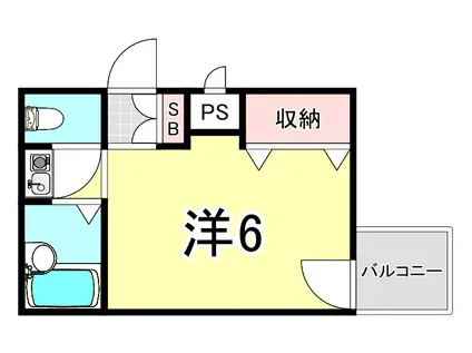 アーバンヴィレッジ武庫之荘(ワンルーム/2階)の間取り写真