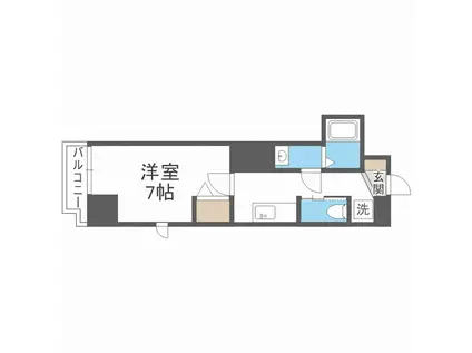 L-IDEA MINAMI HORIE(1K/13階)の間取り写真