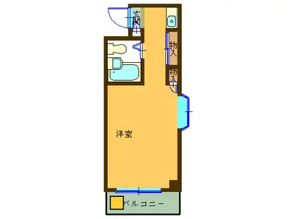 レジデンス和美(ワンルーム/2階)の間取り写真