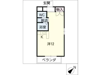 メゾンドファミーユ(ワンルーム/3階)の間取り写真
