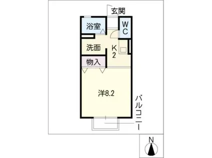 セジュール神谷(1K/1階)の間取り写真