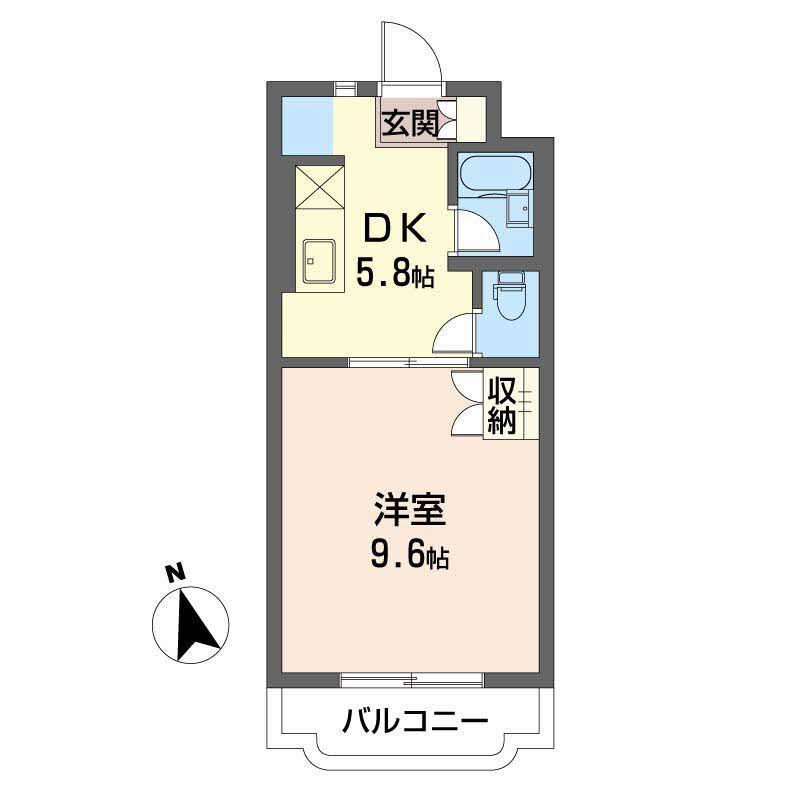 センチュリーKOBAYASHII(1DK/2階)の間取り写真