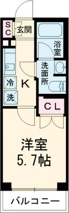 プレール・ドゥーク中野富士見町II 2階階 間取り