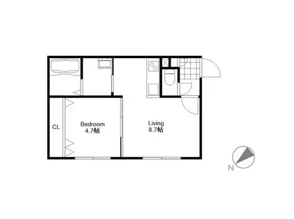 プレミール(1LDK/4階)の間取り写真