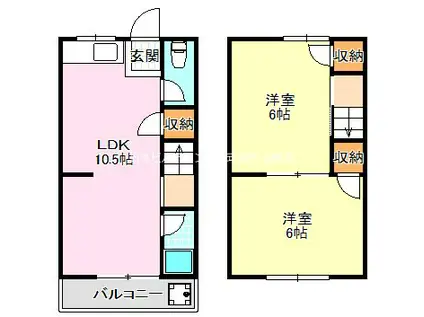 山村マンション(2LDK/1階)の間取り写真