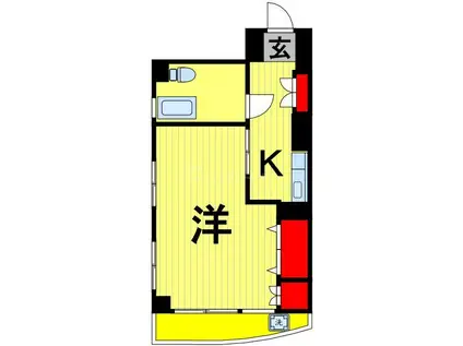 吾妻橋マンション(1K/9階)の間取り写真