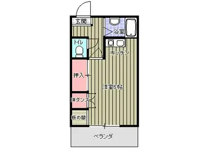 エトワール北新町(ワンルーム/1階)の間取り写真