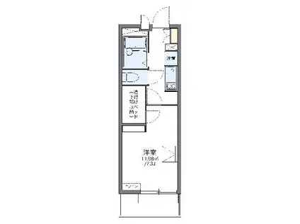 レオパレスSR311(1K/2階)の間取り写真