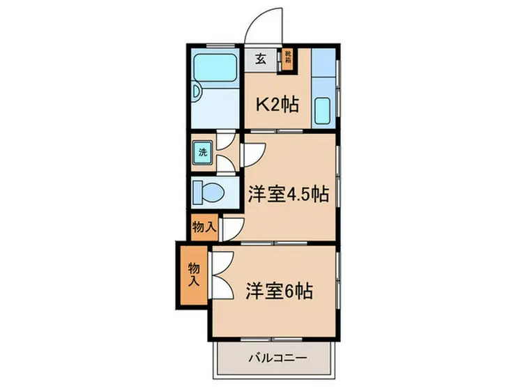 コーポ春美 2階階 間取り