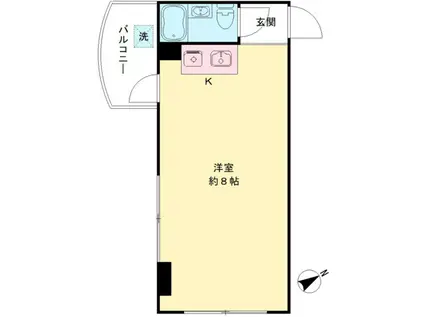 小澤マンション(ワンルーム/4階)の間取り写真