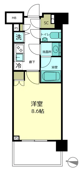 クオリア南麻布 4階階 間取り