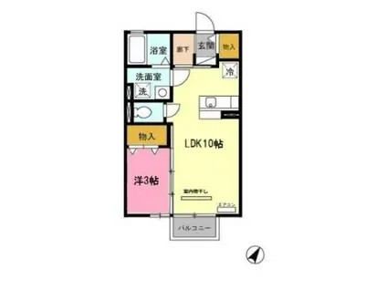 DSモナリエ(1LDK/1階)の間取り写真