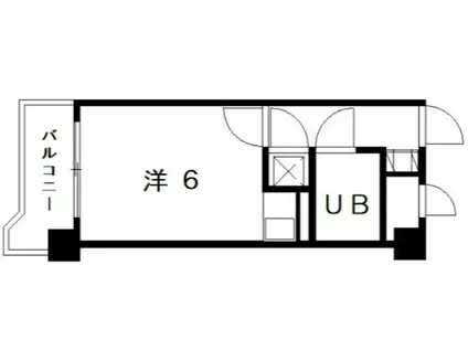 ライオンズマンション西霞町第2(ワンルーム/8階)の間取り写真