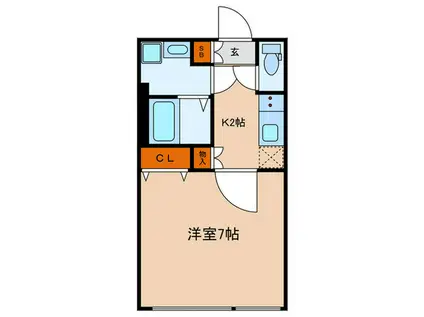 LEGALAND WASEDA(1K/4階)の間取り写真