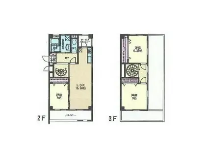 パティナ足立(3SLDK/2階)の間取り写真