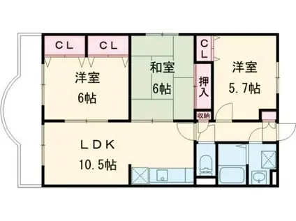 LIBERTEI(3LDK/2階)の間取り写真