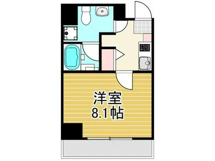 MAXIV CROS竹ノ塚(1K/8階)の間取り写真