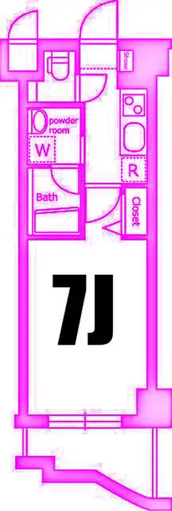 グリフィン新横浜・六番館 7階階 間取り