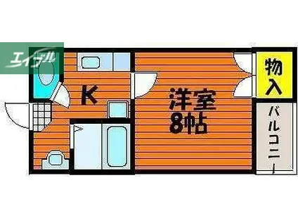 ハイエスト 田町(1K/7階)の間取り写真