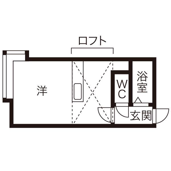 ライフステージ北大西(ワンルーム/3階)の間取り写真