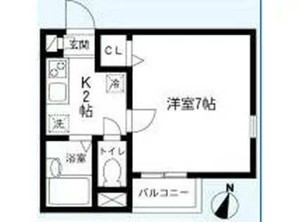 アルテミス江の島(1K/3階)の間取り写真