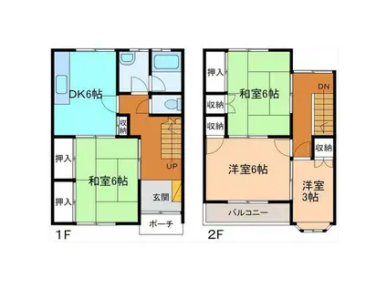 メゾネット(4DK/1階)の間取り写真