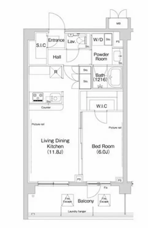 ヒューリックレジデンス新宿戸山 3階階 間取り