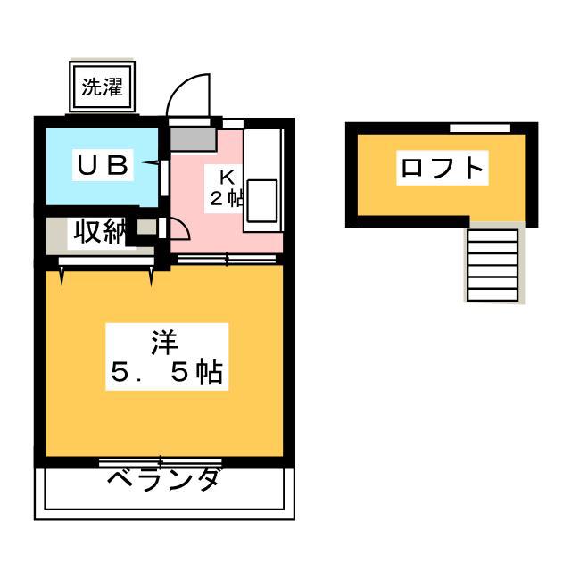 エミネント西生田(1K/2階)の間取り写真
