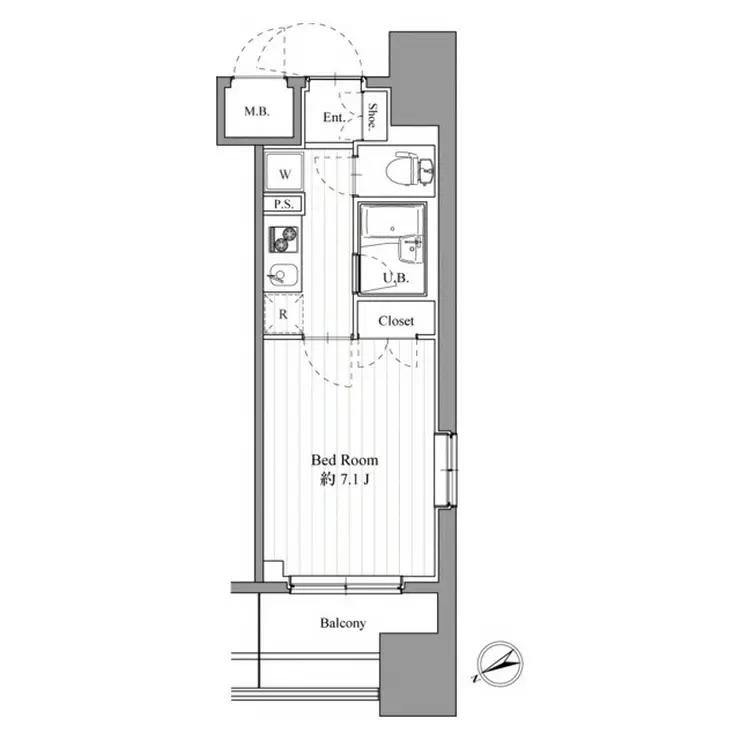 スペーシア梅屋敷 2階階 間取り