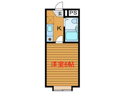 ベルシティ南小泉(1K/3階)の間取り写真